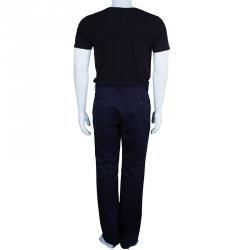 Pre Owned CH Carolina Herrera Men's Navy Blue Trousers M