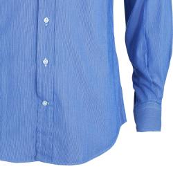 Pre Owned CH Carolina Herrera Men's Blue White Striped Shirt M