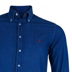 Pre Owned CH Carolina Herrera Men's Blue Denim Shirt S