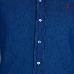 Pre Owned CH Carolina Herrera Men's Blue Denim Shirt S