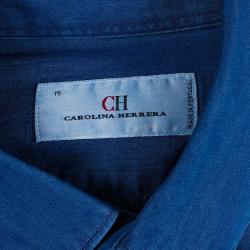 Pre Owned CH Carolina Herrera Men's Blue Denim Shirt S