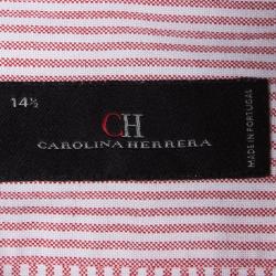 Pre Owned CH Carolina Herrera Red And White Striped Cotton Shirt S