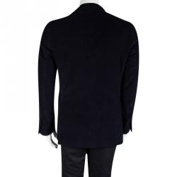 Pre Owned CH Carolina Herrera Navy Blue Corduroy Blazer L