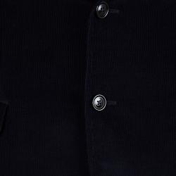 Pre Owned CH Carolina Herrera Navy Blue Corduroy Blazer L