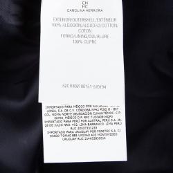 Pre Owned CH Carolina Herrera Navy Blue Corduroy Blazer L