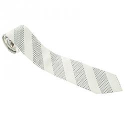 Chanel Monochrome Logo Embroidered Silk Tie