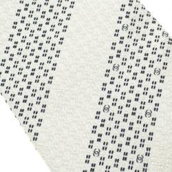 Chanel Monochrome Logo Embroidered Silk Tie
