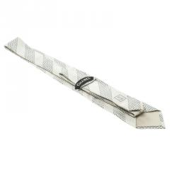 Chanel Monochrome Logo Embroidered Silk Tie