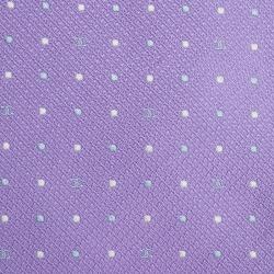 Pre Owned Chanel Lilac Polka Dot CC Logo Silk Tie