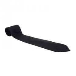 Chanel Navy Blue CC Logo Silk Tie