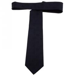 Chanel Navy Blue CC Logo Silk Tie