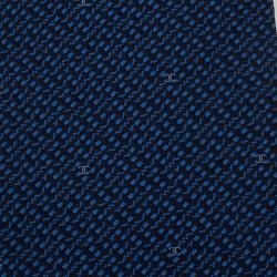 Chanel CC Blue Textured Silk Tie