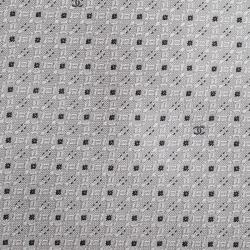 Chanel CC Steel Grey Textured Silk Tie