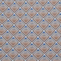 Chanel Beige CC Diamond Printed Silk Tie