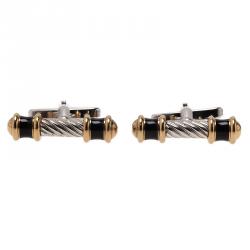 Charriol Silver PVD Men's Cufflinks