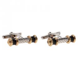 Charriol Silver PVD Men's Cufflinks