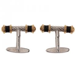 Charriol Silver PVD Men's Cufflinks