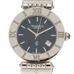 Pre Owned Phillipe Charriol Black Stainless Steel Alexandre Men's Wristwatch 36MM