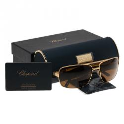 Chopard Gold SCH933 Rectangle Aviators