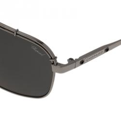 Chopard Silver and Black SCHA02M Aviators