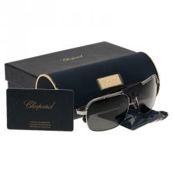 Chopard Silver and Black SCHA02M Aviators