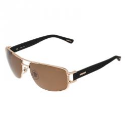 Pre Owned Chopard Gold and Brown SCH905 Sunglasses