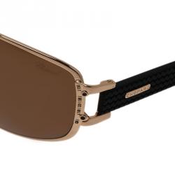 Pre Owned Chopard Gold and Brown SCH905 Sunglasses