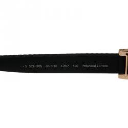 Pre Owned Chopard Gold and Brown SCH905 Sunglasses