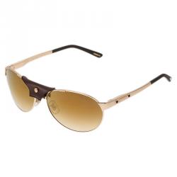 Pre Owned Chopard Brown and Gold SCH974 Aviators