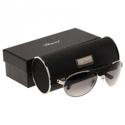 Chopard Black and Silver SCH931 Polarized Aviators