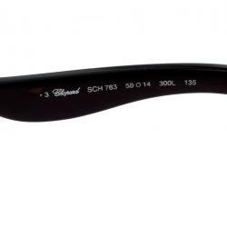 Pre Owned Chopard Gold SCH763 Monogram Lenses Unisex Aviators Sunglasses