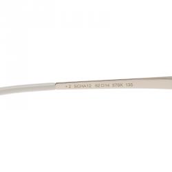 Chopard Silver and White SCHA12 Aviators