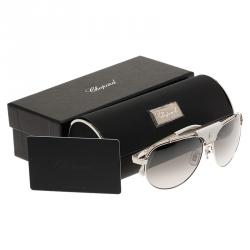 Chopard Silver and White SCHA12 Aviators