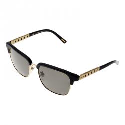 Chopard Matt Black & Gold Finish SCHB30 Polarized Sunglasses