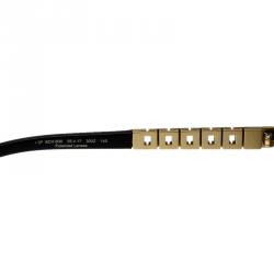Chopard Matt Black & Gold Finish SCHB30 Polarized Sunglasses