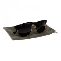 Chopard Matt Black & Gold Finish SCHB30 Polarized Sunglasses