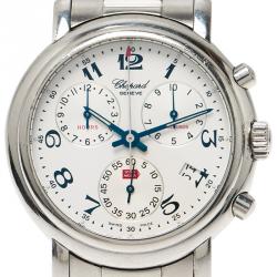 Pre Owned Chopard White Stainless Steel Mille Miglia Men's Wristwatch 38MM
