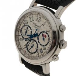 Chopard Silver Stainless Steel Mille Miglia 8331 Chronograph Men's Wristwatch 39MM