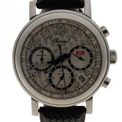 Chopard Silver Stainless Steel Mille Miglia 8331 Chronograph Men's Wristwatch 39MM