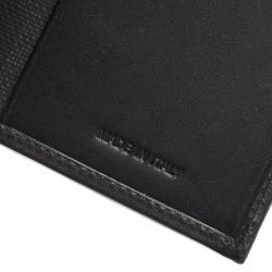 Dior Homme Black Logo Jacquard Leather Passport Cover
