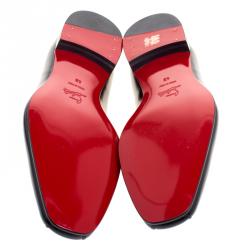 مملوكة مسبقًا حذاء ديربي كريستيان لوبوتان أورليناس جلد أسود برباط مقاس 43