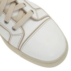 Pre Owned حذاء رياضي خفيف كريستيان لوبوتان لويز جلد أبيض مقاس 41