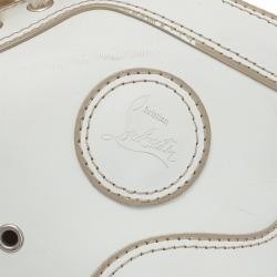 Pre Owned حذاء رياضي خفيف كريستيان لوبوتان لويز جلد أبيض مقاس 41