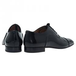 Pre Owned حذاء أوكسفورد فلات كريستيان لوبوتان غريغو جلد لامع أسود مقاس 41