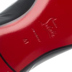 Pre Owned حذاء أوكسفورد فلات كريستيان لوبوتان غريغو جلد لامع أسود مقاس 41