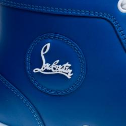 Christian Louboutin Persian Blue Leather Louis High Top Sneakers Size 41