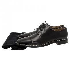 Christian Louboutin Black Python Trim Derby Size 42