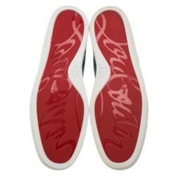 مملوكة مسبقًا Christian Louboutin Tricolor Glitter Brogue Leather Golfito Sneakers Size 42.5