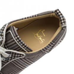 Christian Louboutin Monochrome Canvas Rantulow Sneakers Size 42