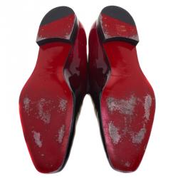 Christian Louboutin Red Ombre Patent Leather Dandelion Loafers Size 44